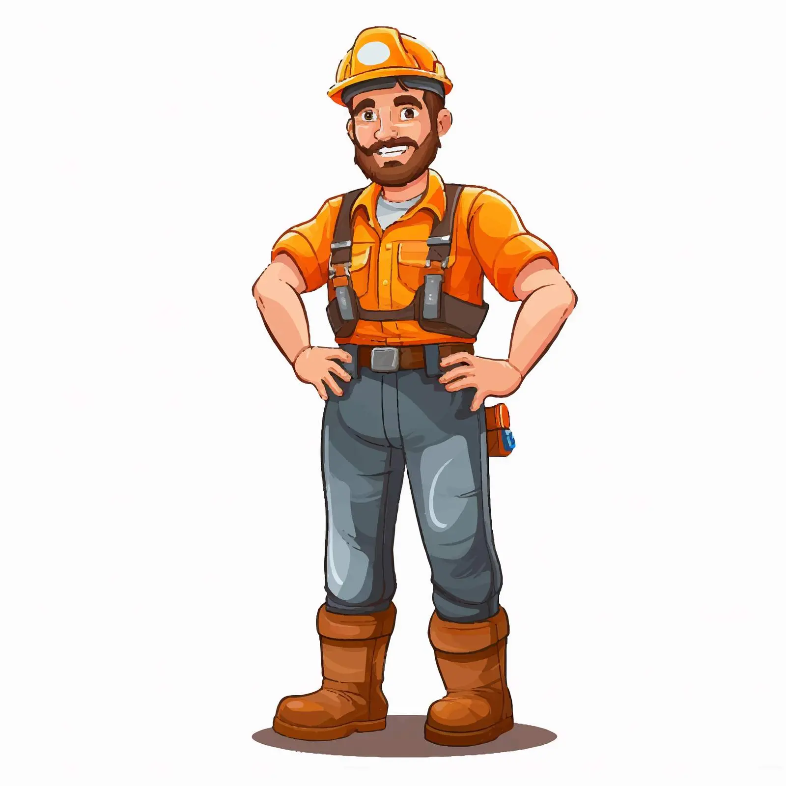 Cartoon Character of a Male Worker Vector Illustration — free download from Dotvec