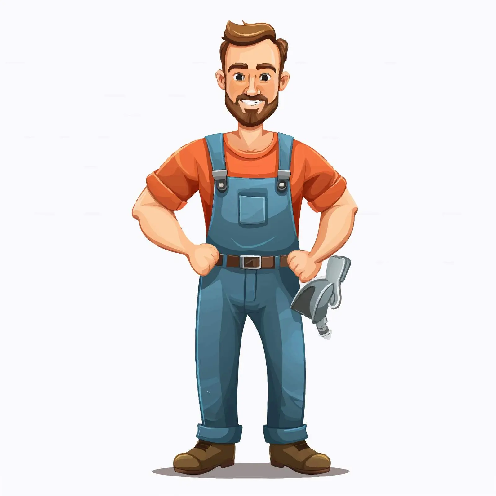 Cartoon Worker Character Vector Illustration — free download from Dotvec