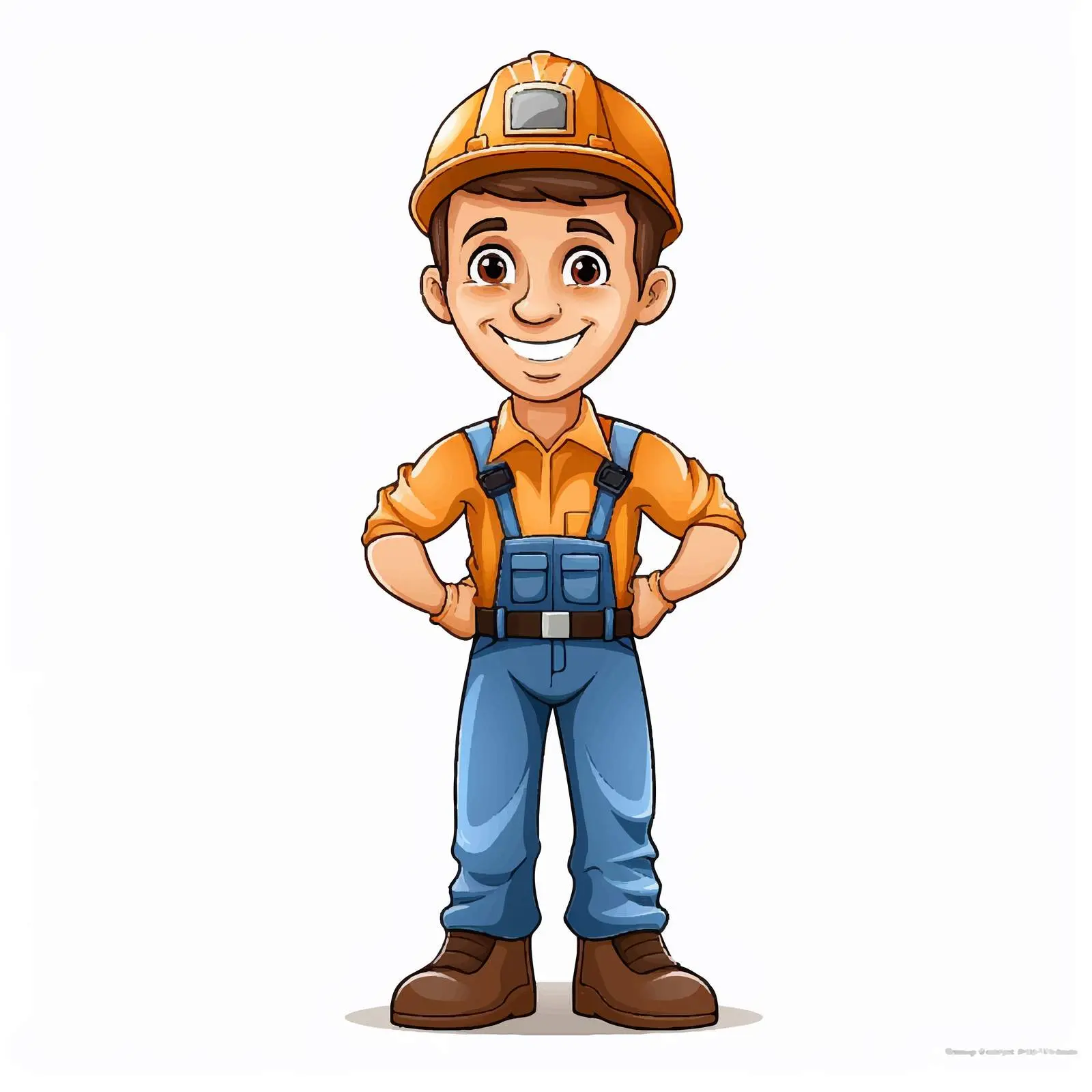 Cartoon Worker Character Vector Illustration — free download from Dotvec