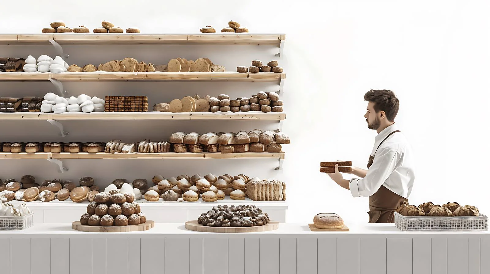 Bakery Worker on White Background — free download from Dotvec