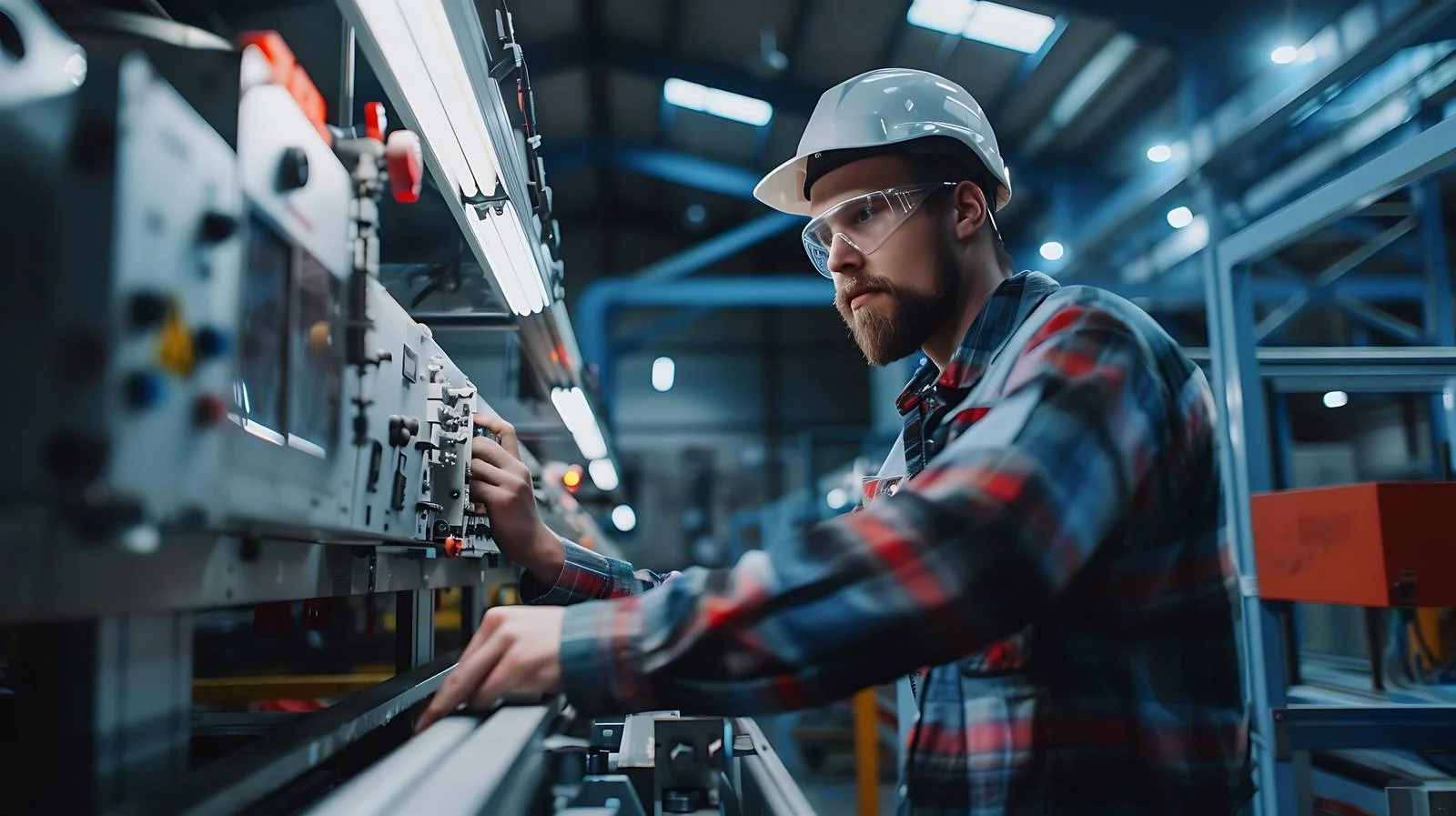 Factory Worker on White Background — free download from Dotvec