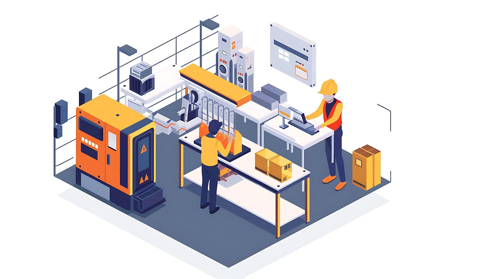 Factory Worker in Modern Setting — free download from Dotvec