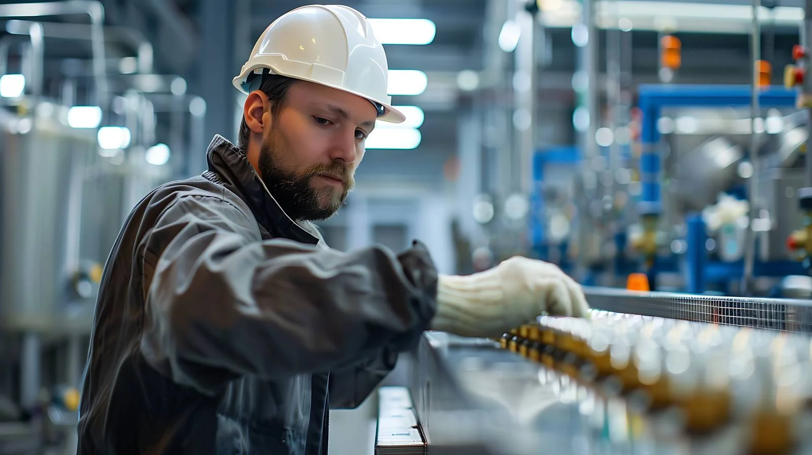 Modern Factory Worker Isolated on White — free download from Dotvec