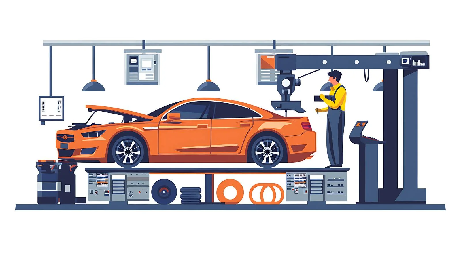 Modern Car Factory Worker — free download from Dotvec