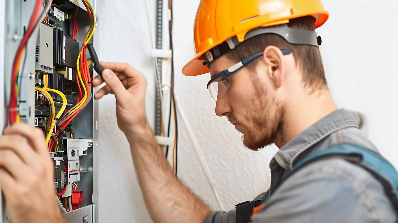 Electrician Installing Electrical System — free download from Dotvec