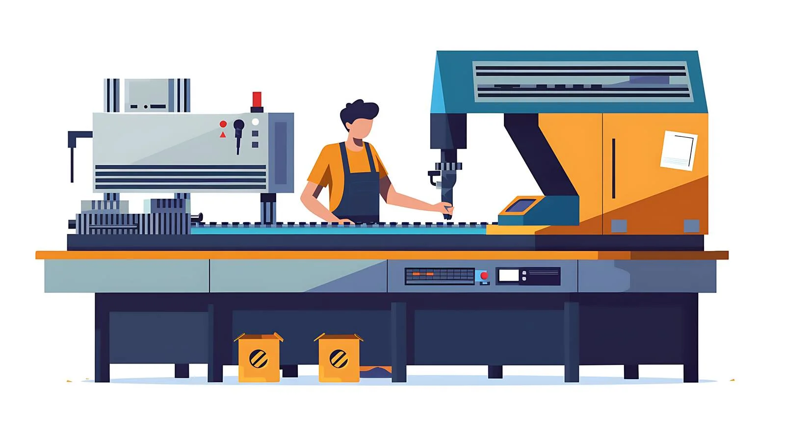 Industrial Worker Operating Machinery — free download from Dotvec