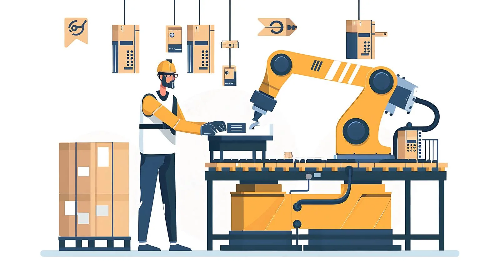 Industrial Worker Operating Machinery — free download from Dotvec