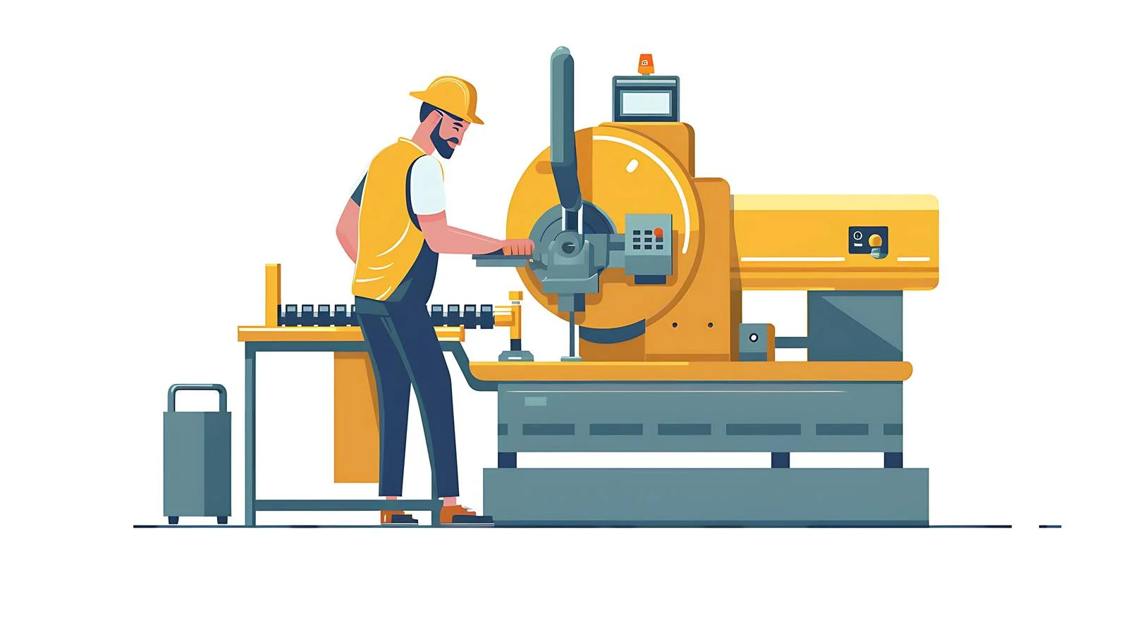 Industrial Factory Worker Maintenance Machine — free download from Dotvec