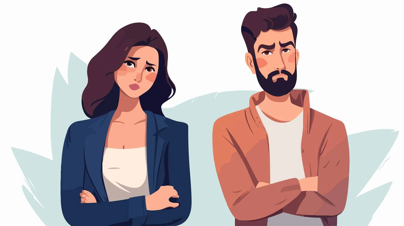 Sophisticated Couple Displaying Arrogance Vector — free download from Dotvec