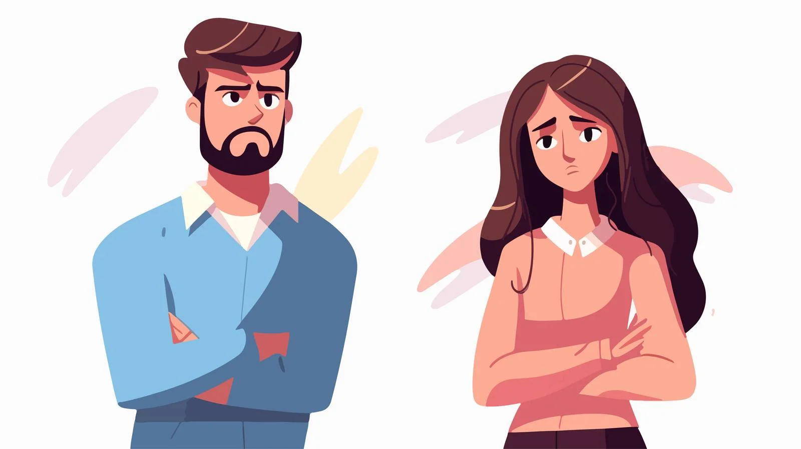 Confident man and woman with haughty expressions — free download from Dotvec