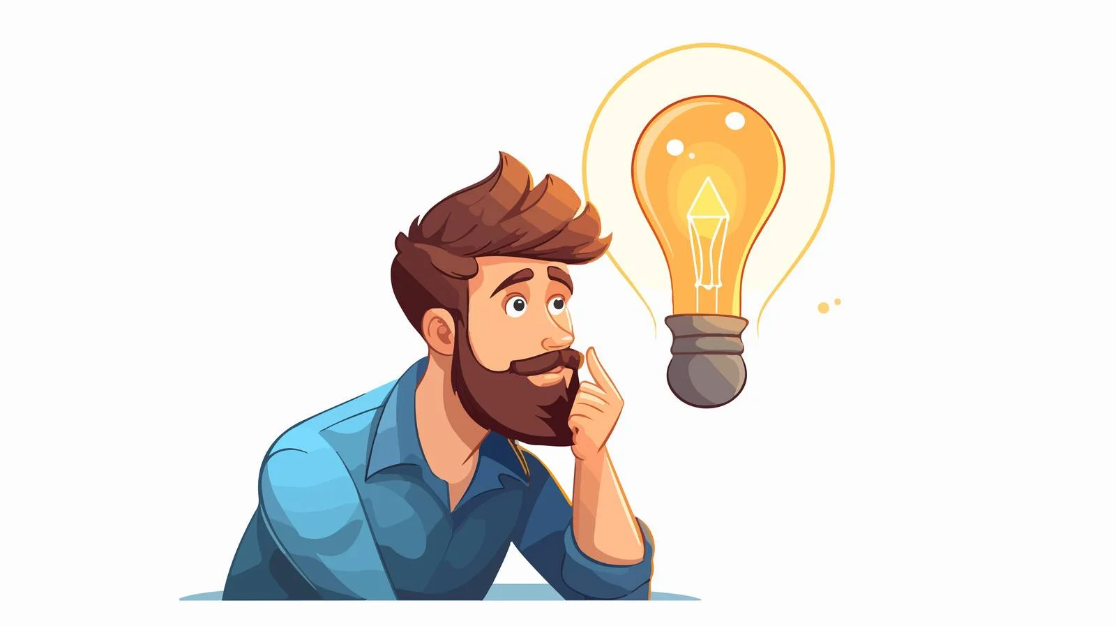 Creative Idea Concept with Man Cartoon — free download from Dotvec