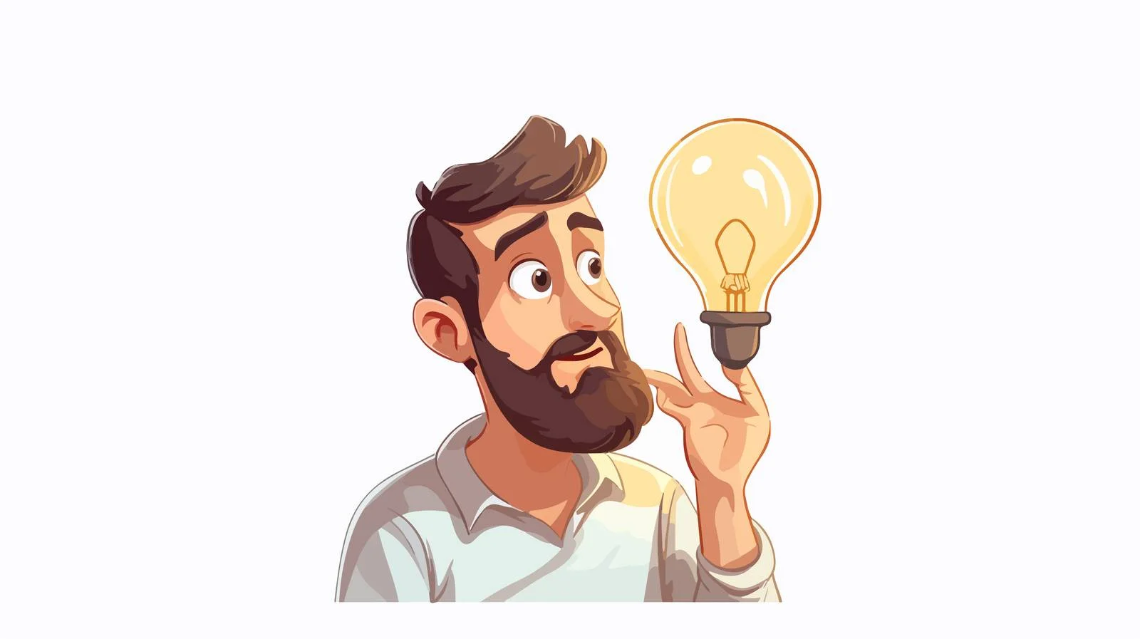 Creative Conceptual Illustration with Light Bulb — free download from Dotvec