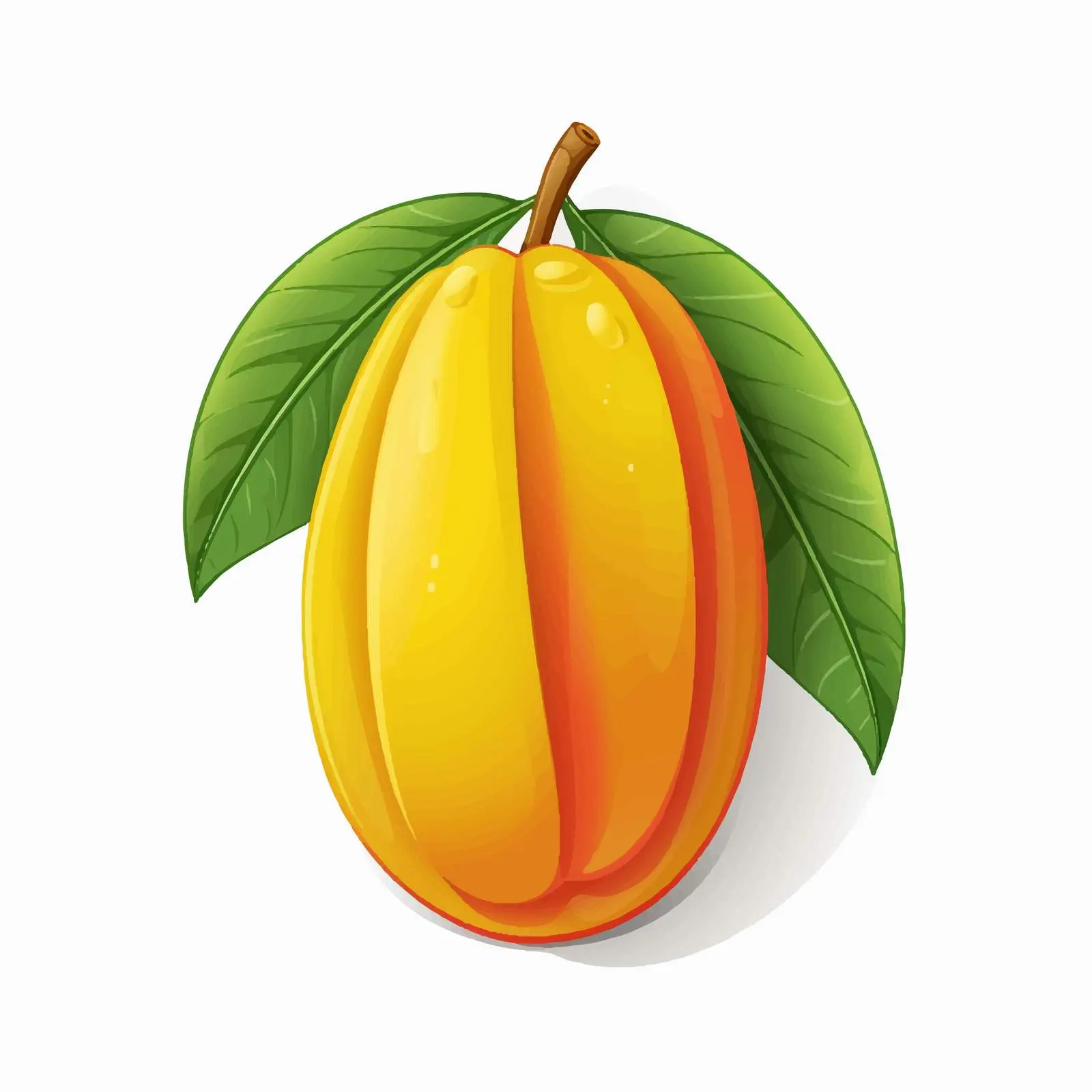 Mango Line Vector Illustration on White Background — free download from Dotvec