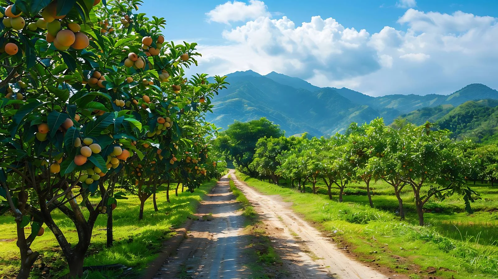 Serene Mango Farm Landscape — free download from Dotvec
