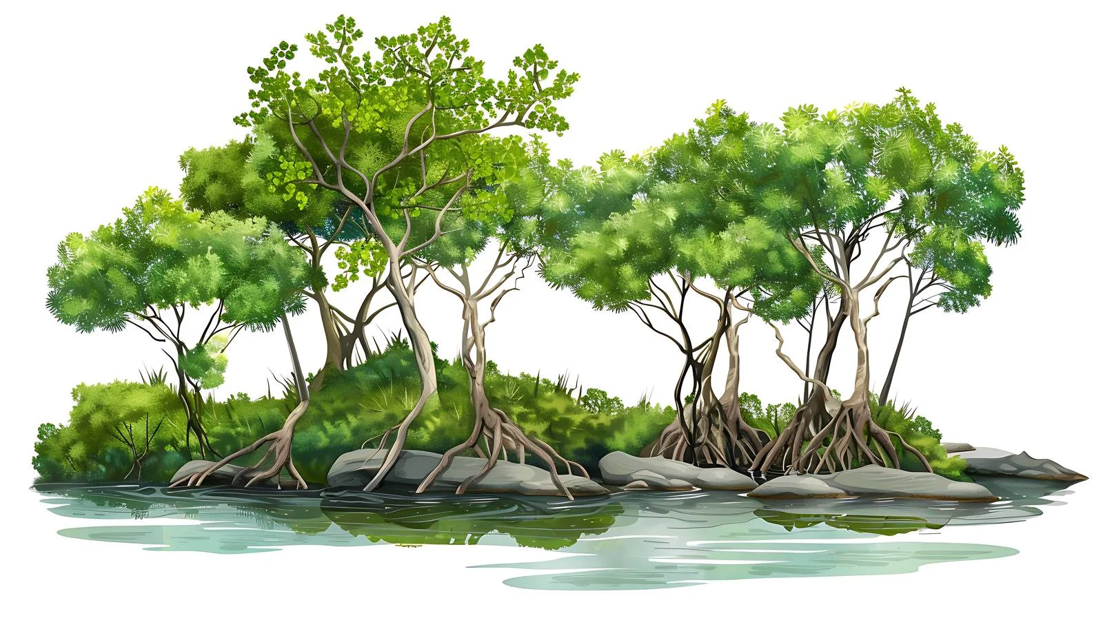 Tranquil Mangrove Stream — free download from Dotvec