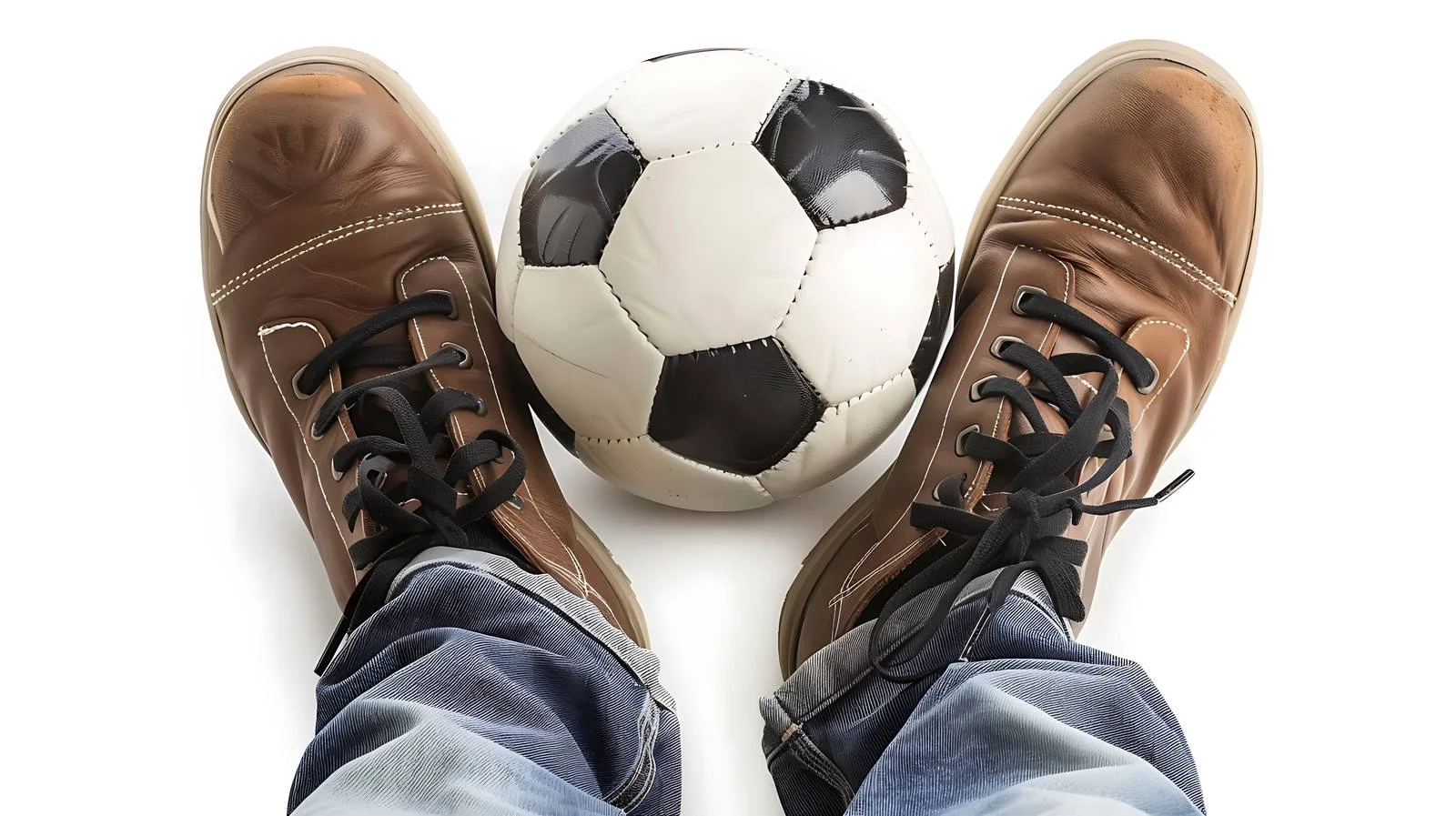 Soccer Ball with Man's Feet — free download from Dotvec