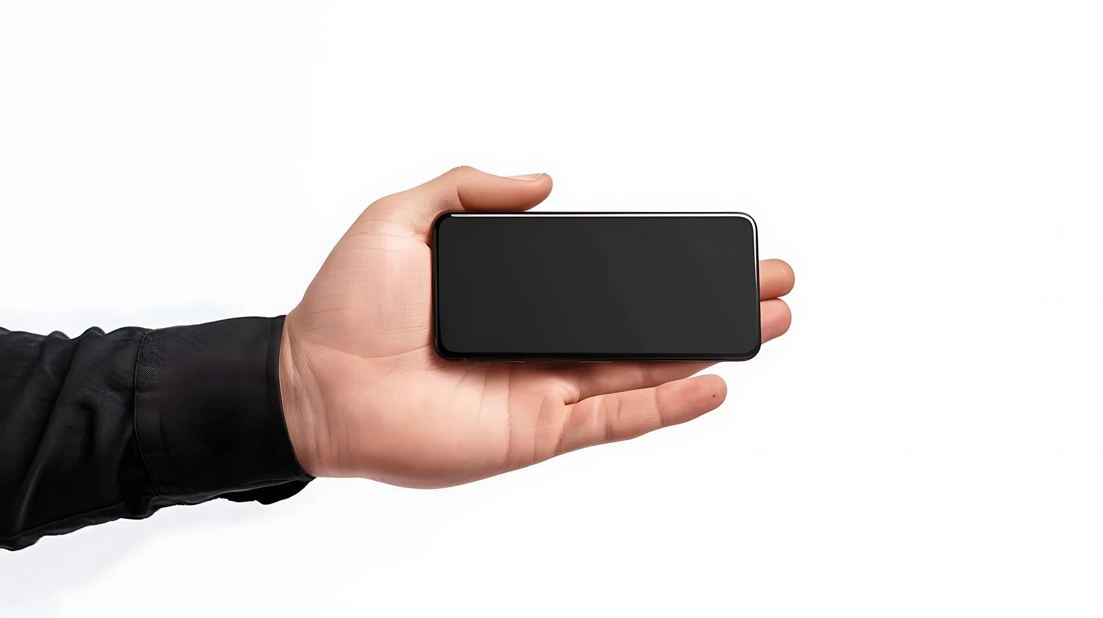 Smartphone Close-up, Hand Holding, Isolated White — free download from Dotvec