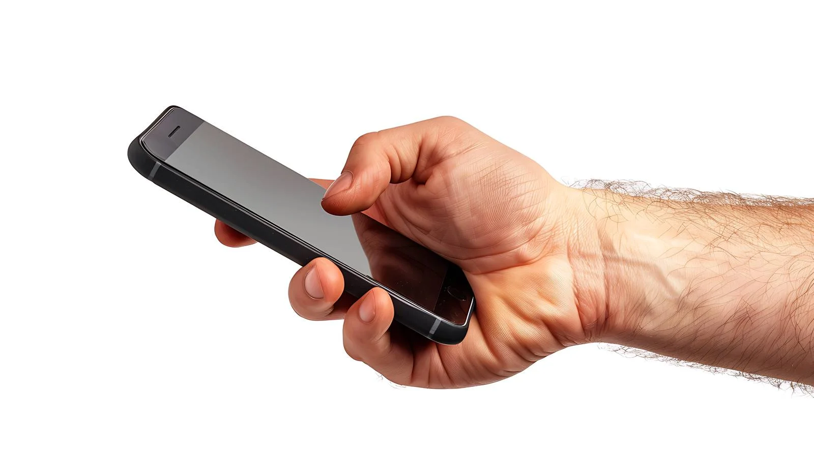 Smartphone Close-up Hand Isolated White — free download from Dotvec