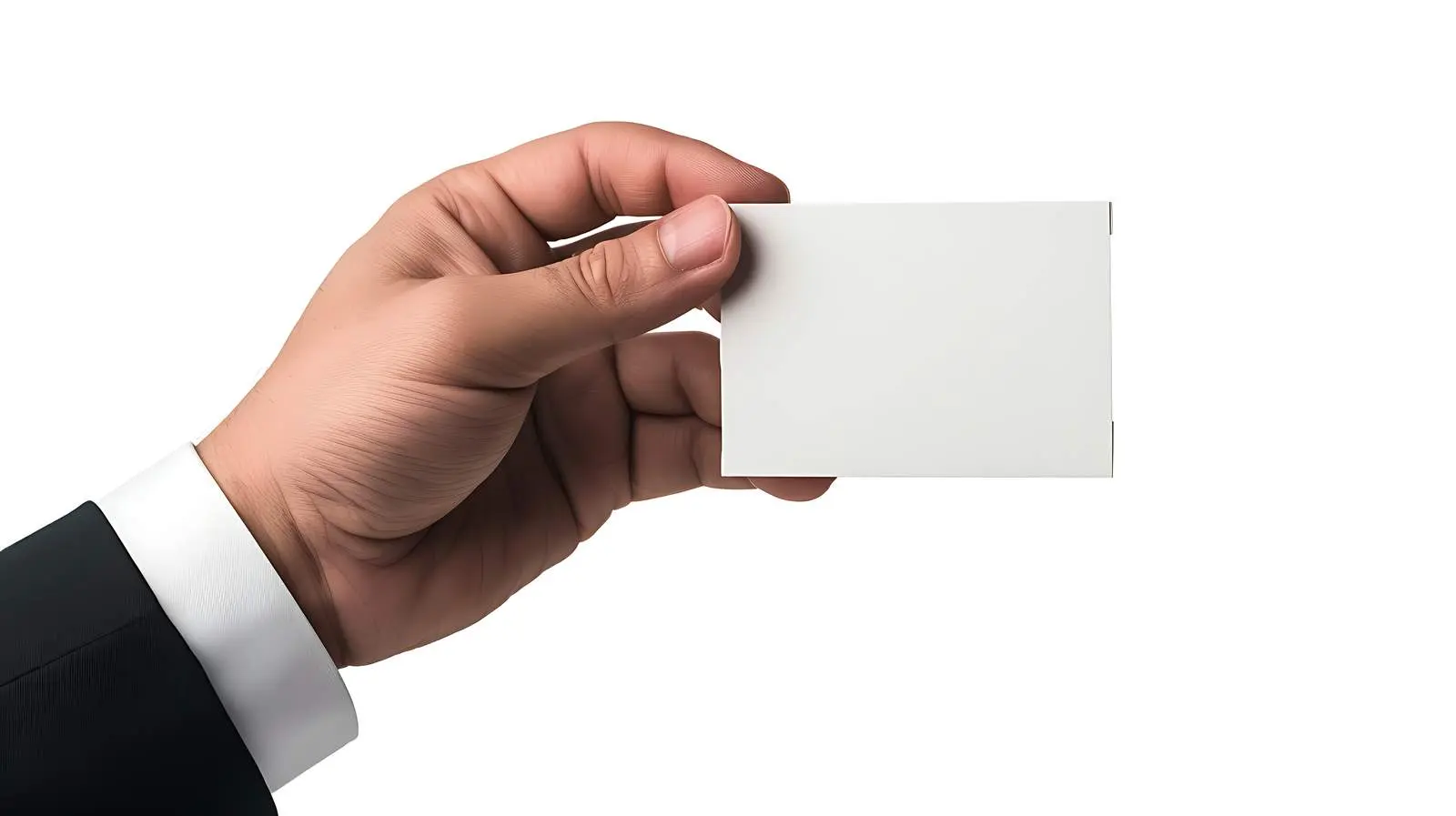 Business Card Displayed by Hand on White Background – free profile image from Dotvec