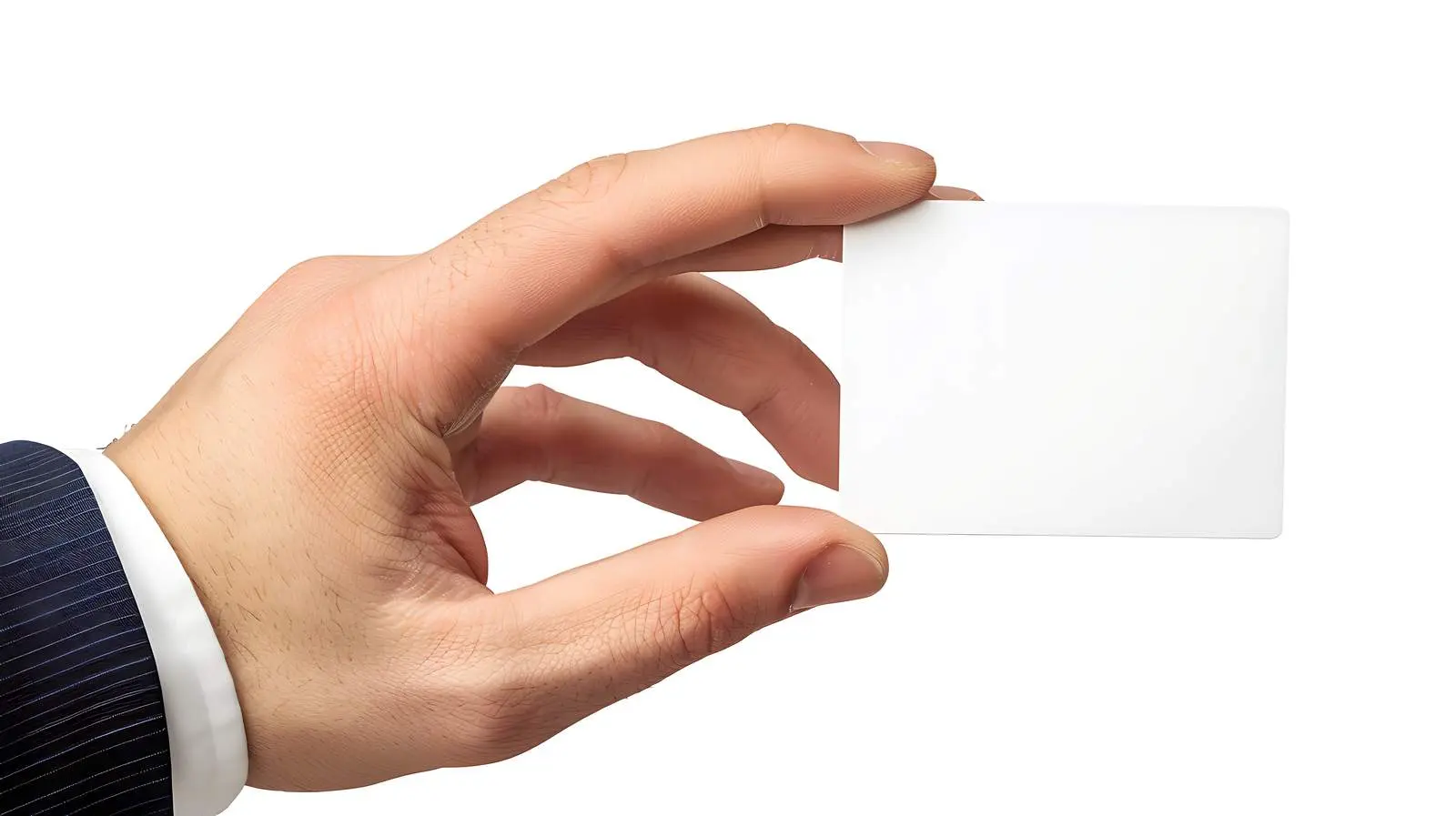 Business Card Presentation by a Man's Hand – free profile image from Dotvec