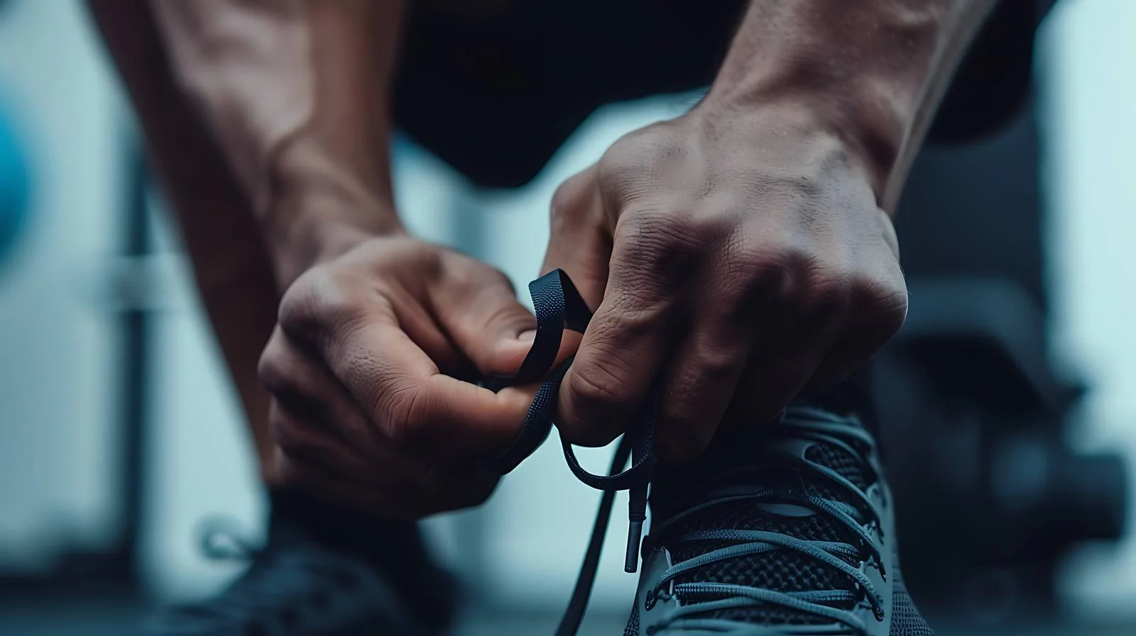 Tying Shoe Laces in Gym — free download from Dotvec