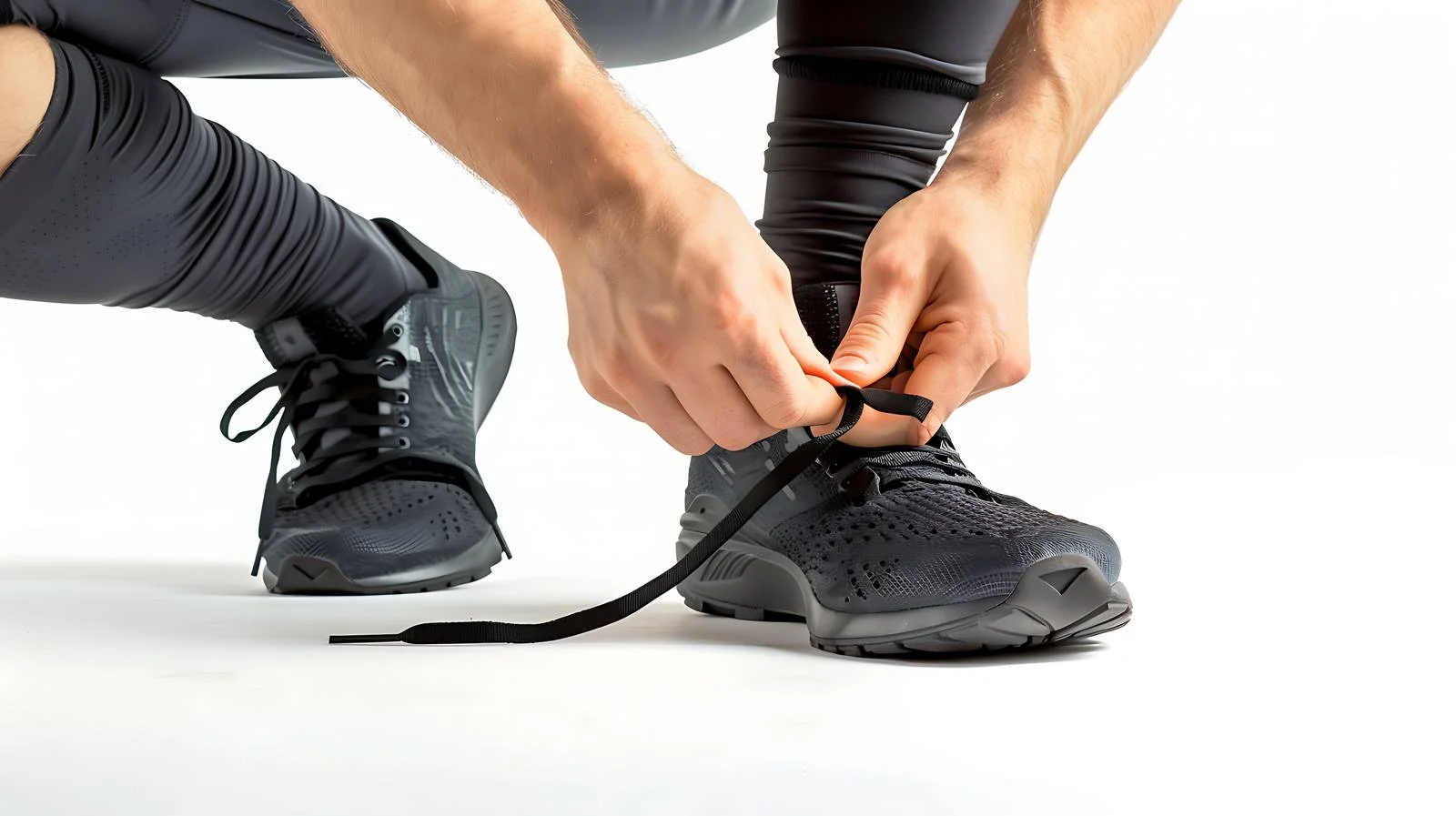 Tying Shoelaces in Gym Setting — free download from Dotvec