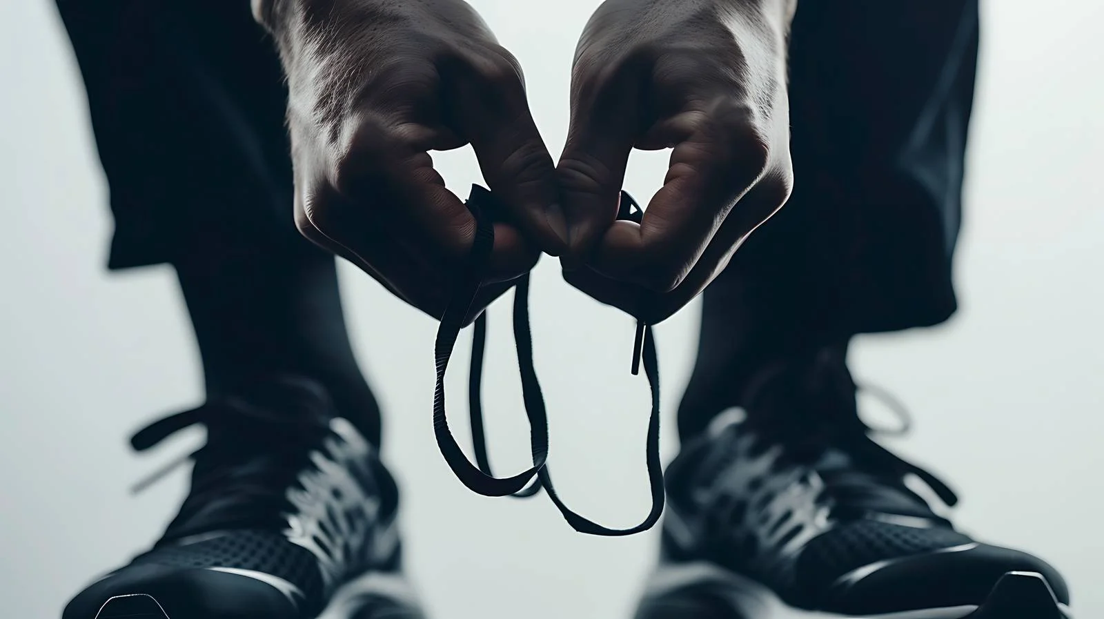 Man tying shoelaces in gym — free download from Dotvec