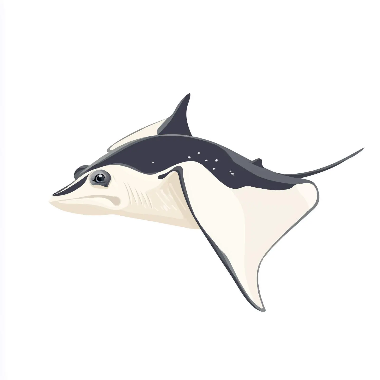 Cartoon Style Manta Rays Vector Illustration – free underwater design image from Dotvec