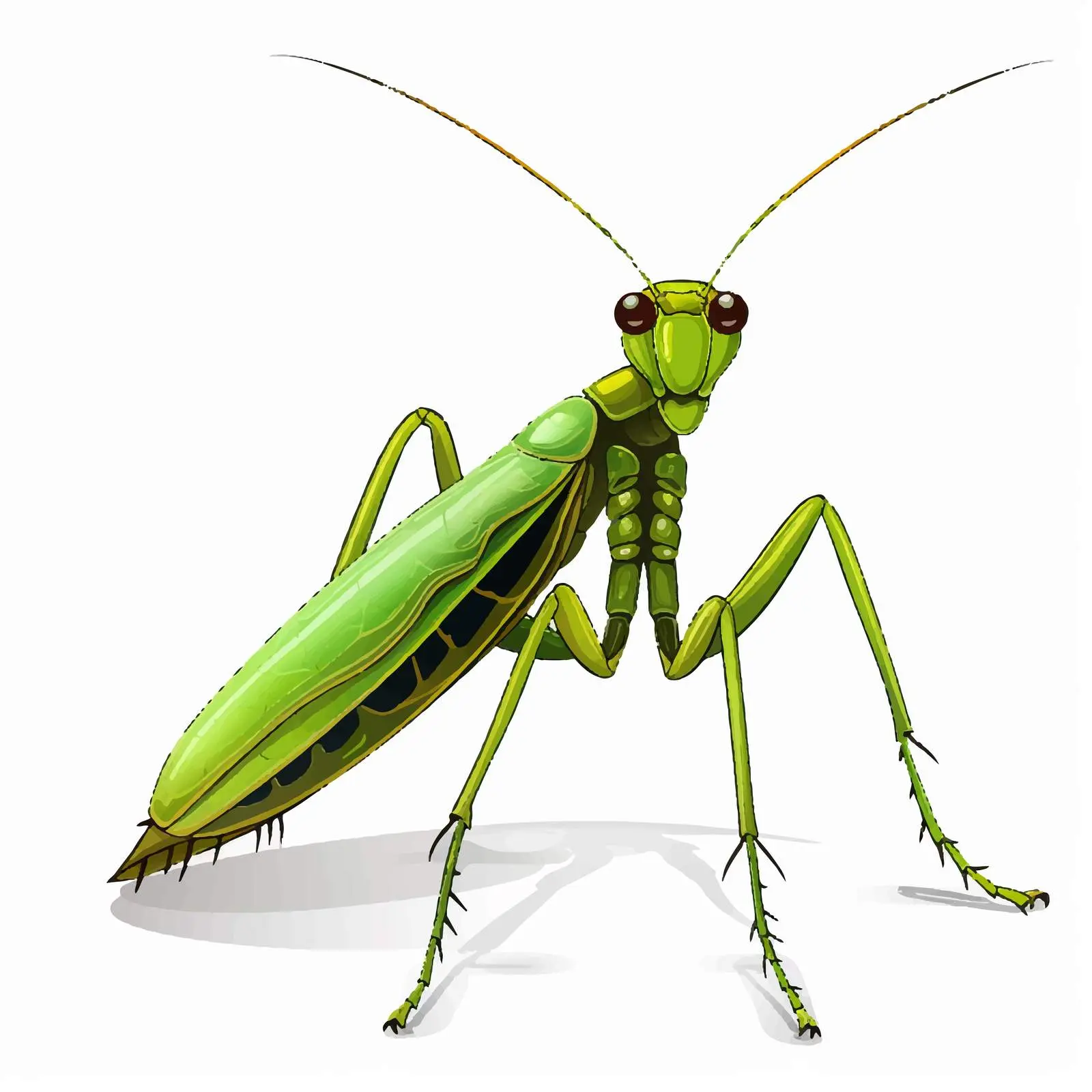 Isolated Mantid Vector Illustration on White Background — free download from Dotvec