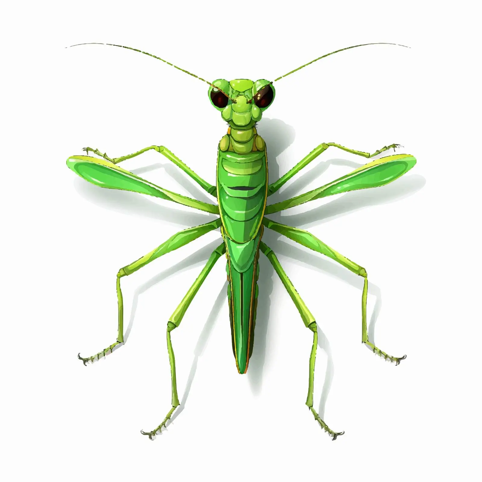 Line Art Mantid Illustration on White Background — free download from Dotvec