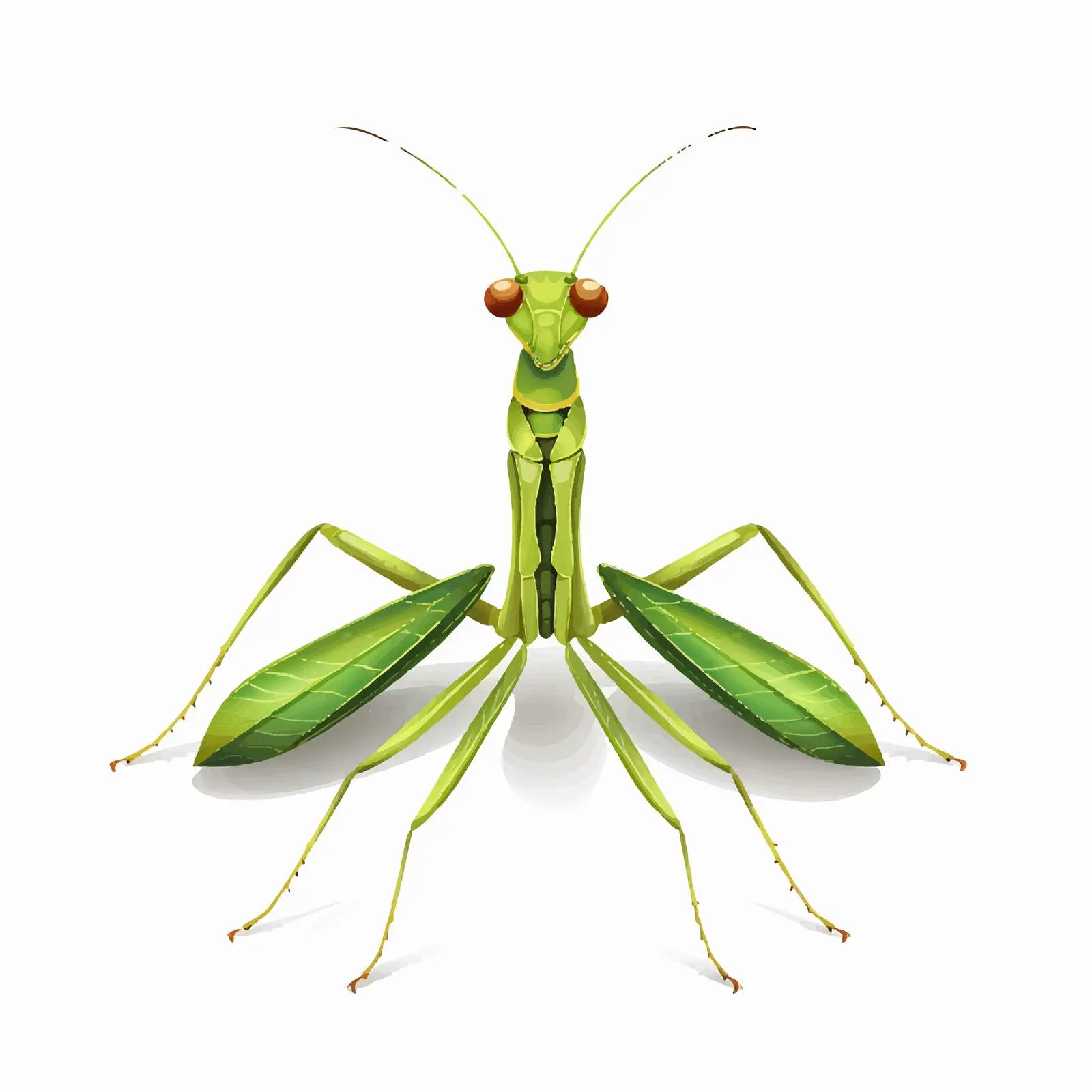 Isolated Mantid Vector Illustration on White Background — free download from Dotvec