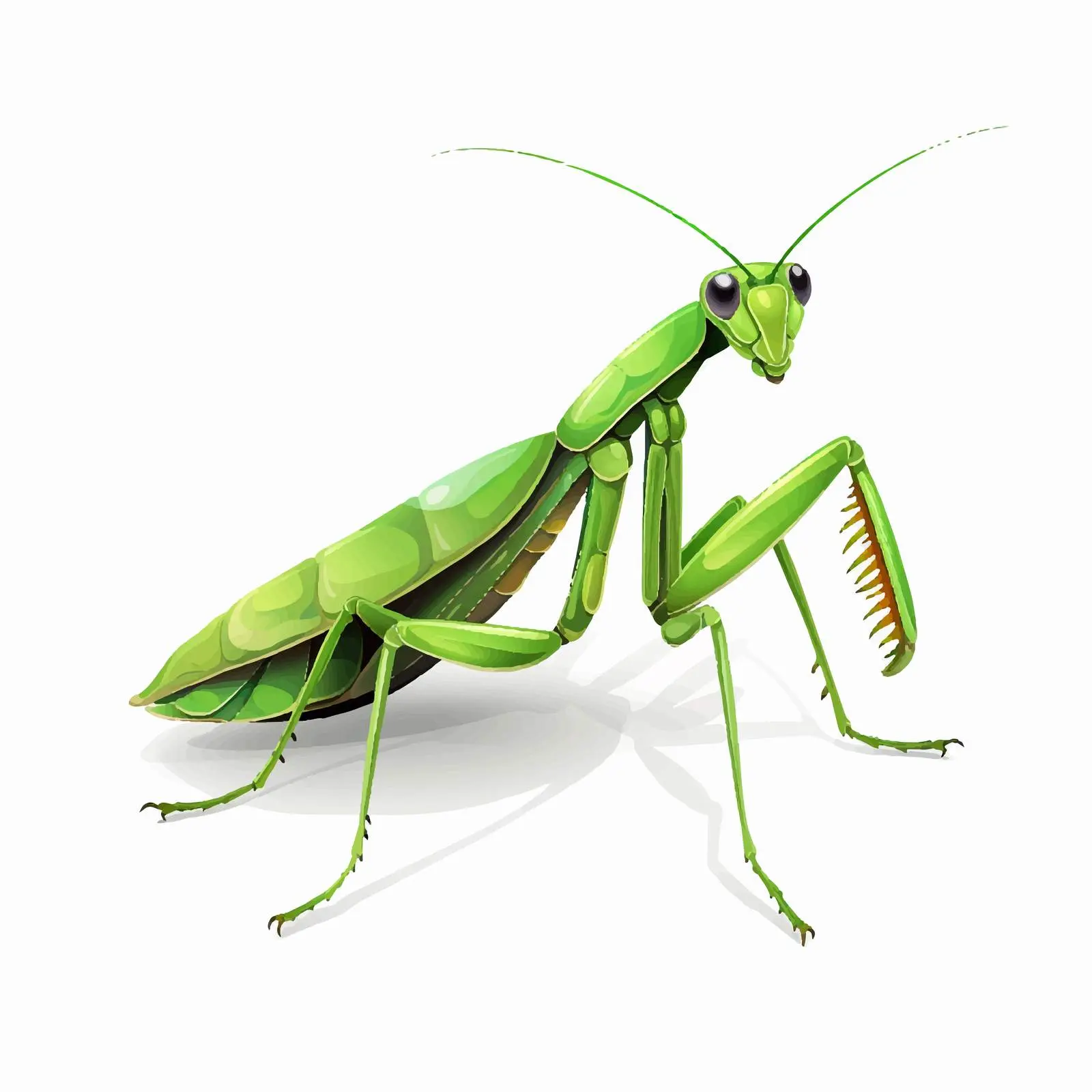 Isolated Mantid Vector Illustration on White Background — free download from Dotvec