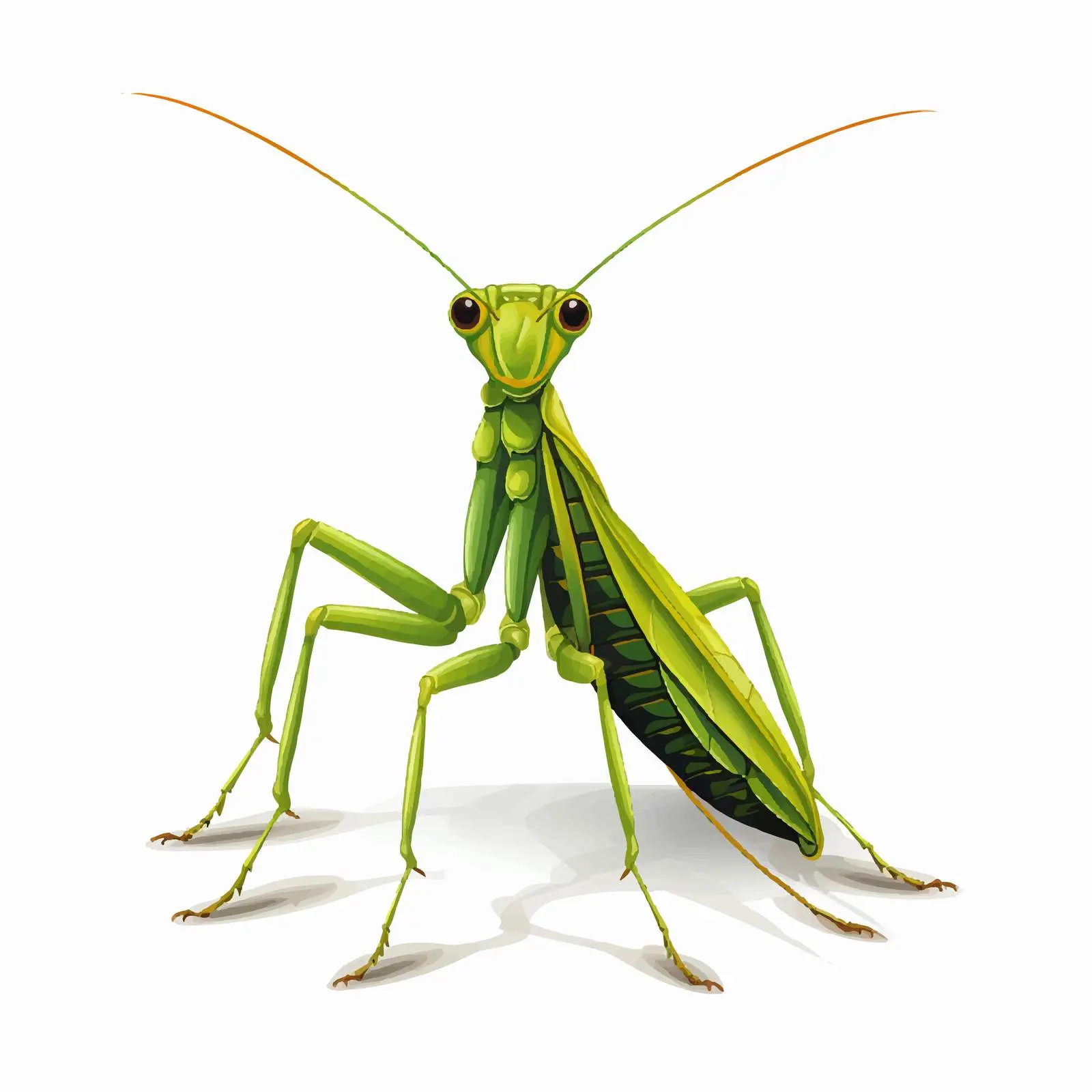 Mantis Vector Illustration on White Background – free evil image from Dotvec
