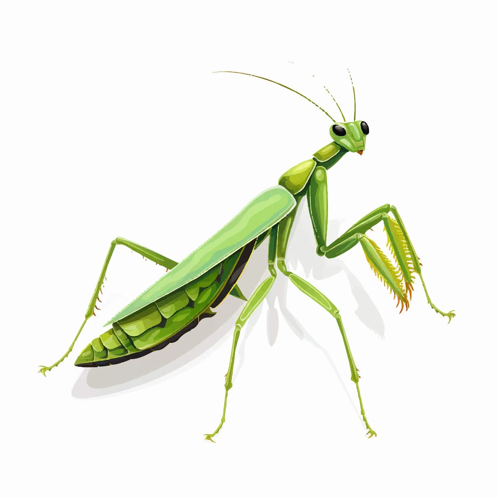 Mantid Vector Illustration on White Background — free download from Dotvec
