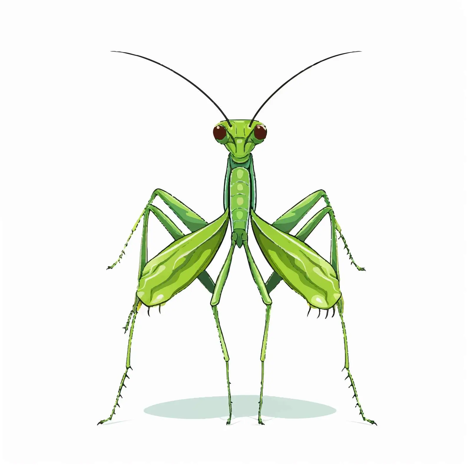 Mantis Outline Vector Illustration on White Background — free download from Dotvec