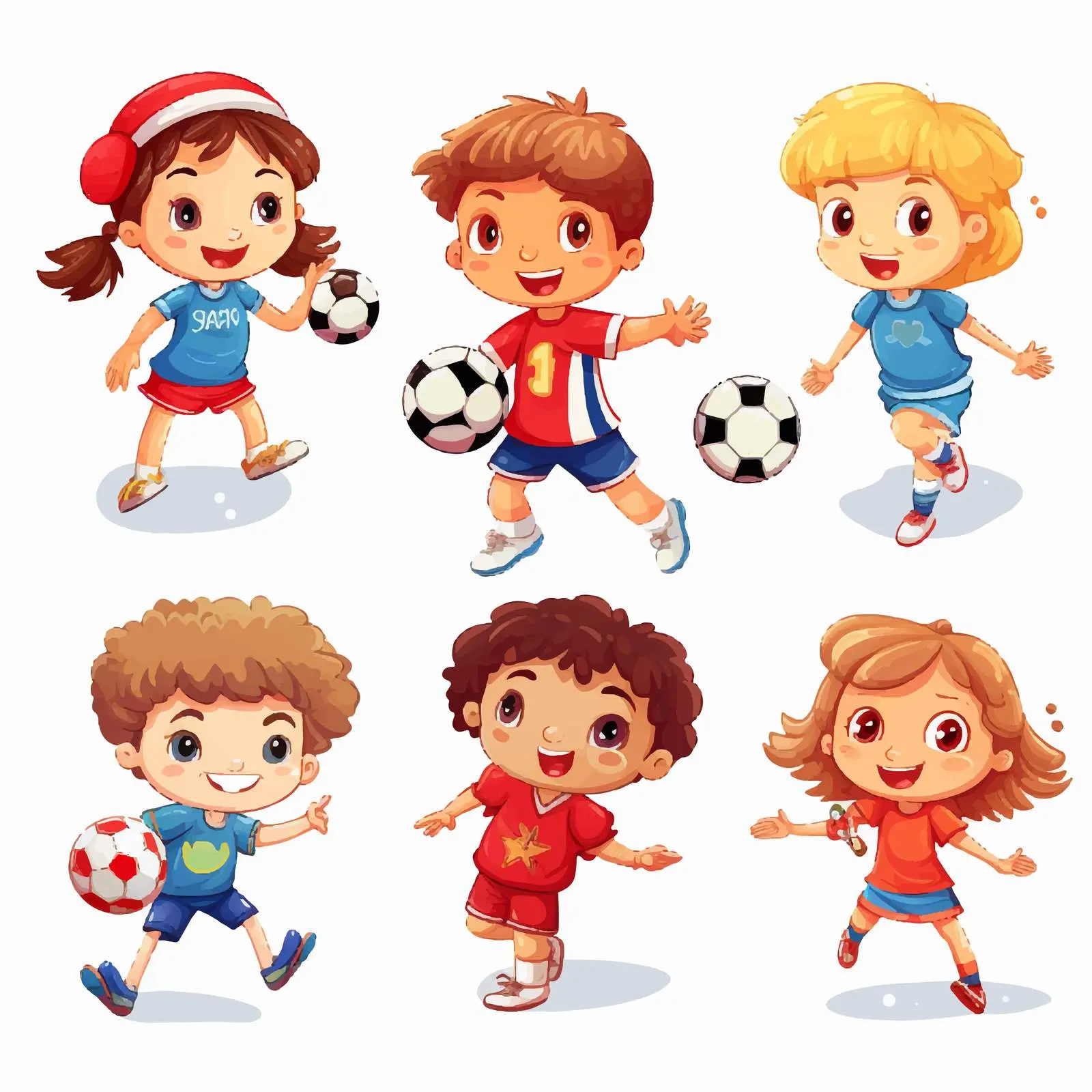 Children Engaged in Various Sports Activities Illustration — free download from Dotvec