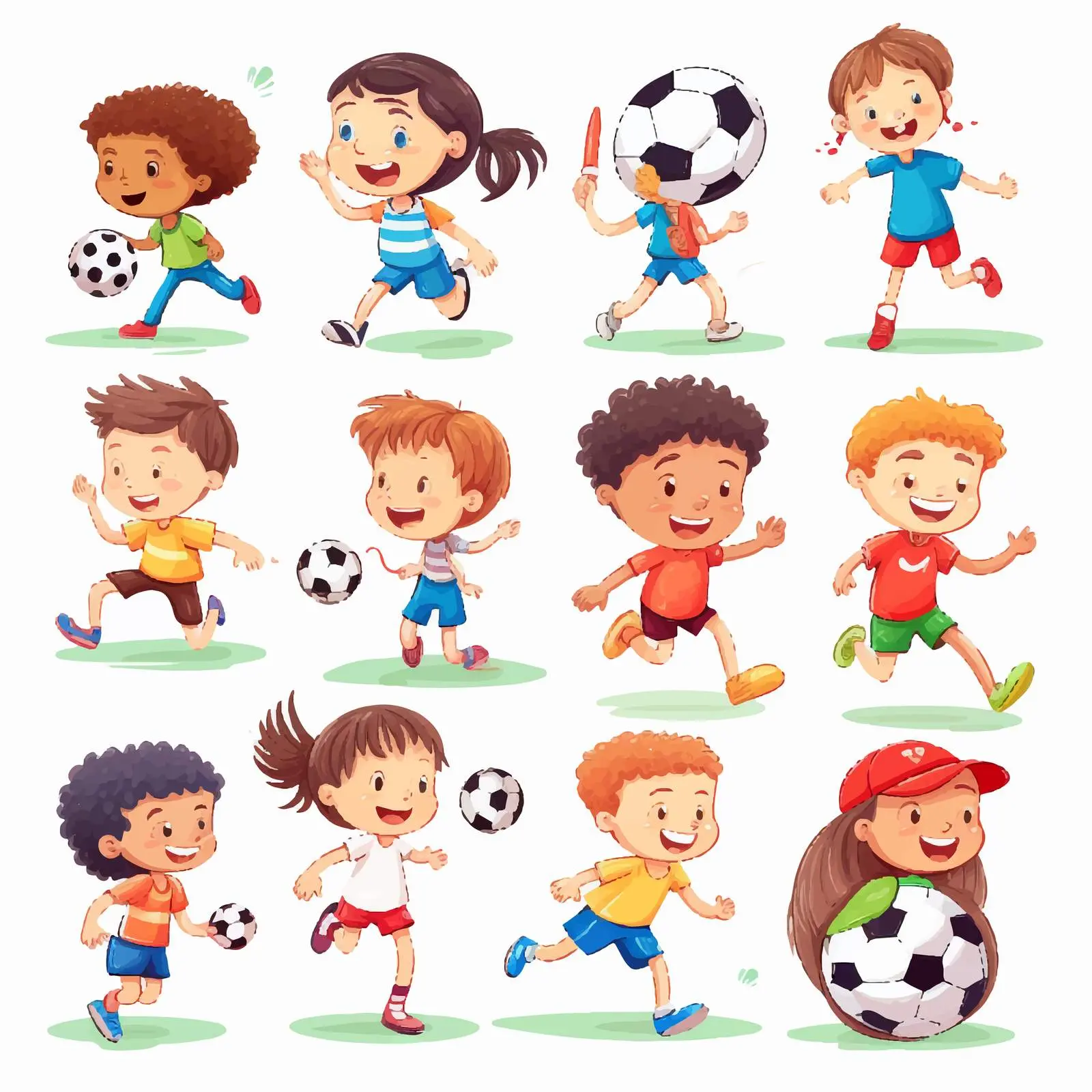 Children Engaged in Various Sports Activities — free download from Dotvec