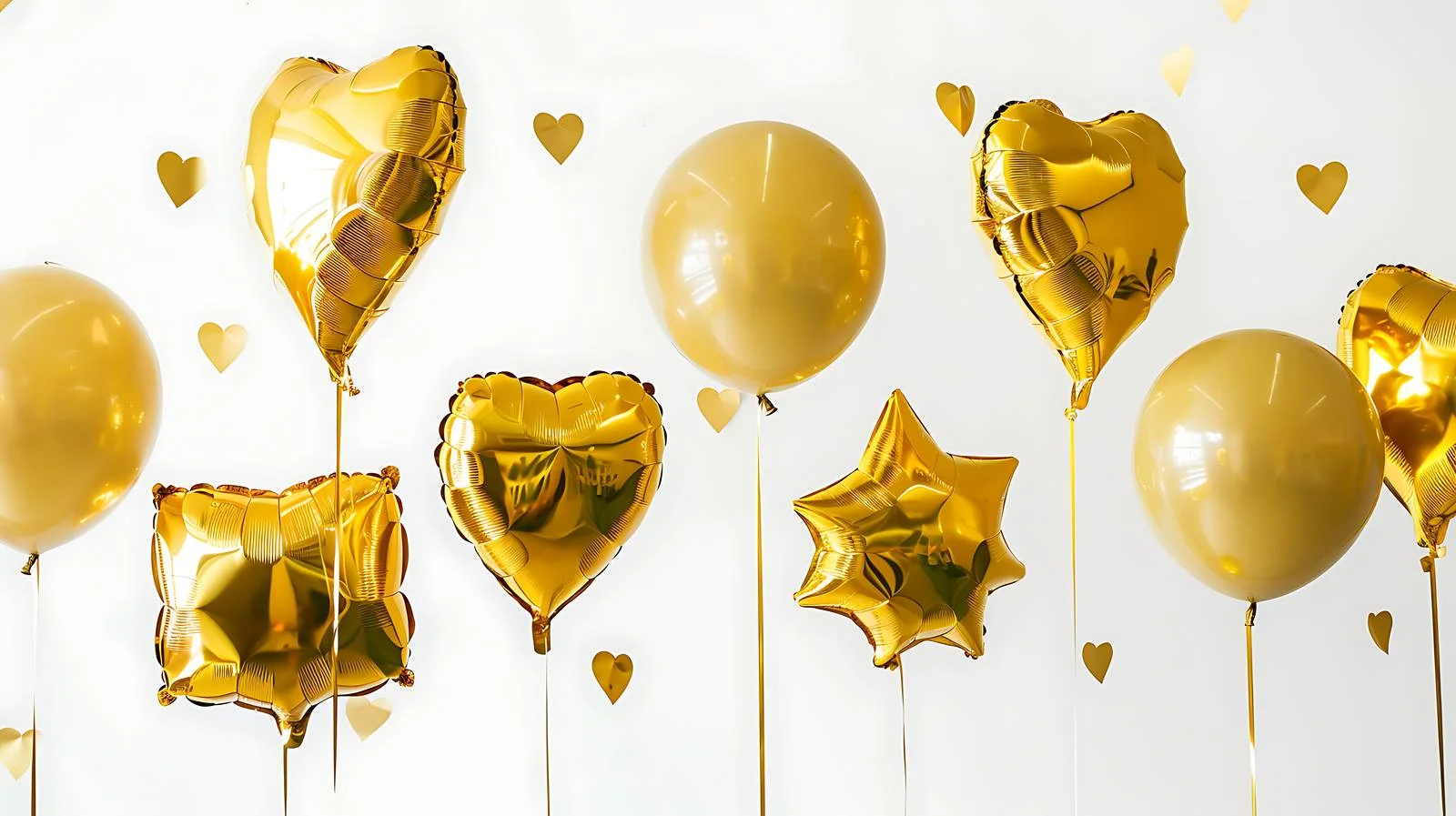 Elegant Gold Balloon Assortment Display — free download from Dotvec