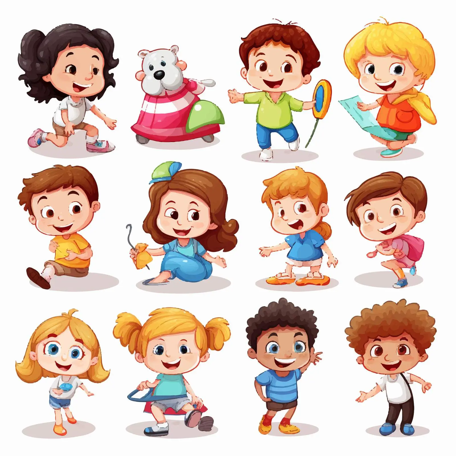 Kids Engaging in Various Fun Activities — free download from Dotvec