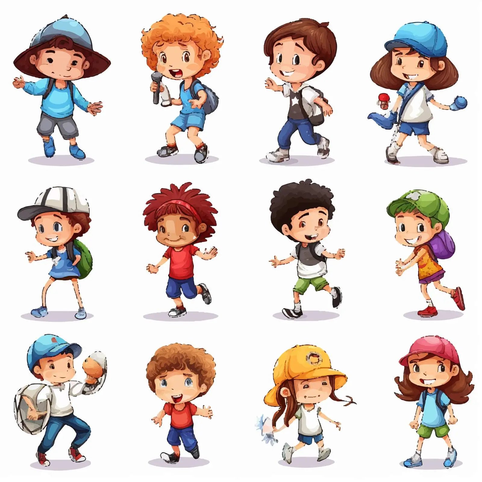 Children Engaged in Various Fun Activities — free download from Dotvec