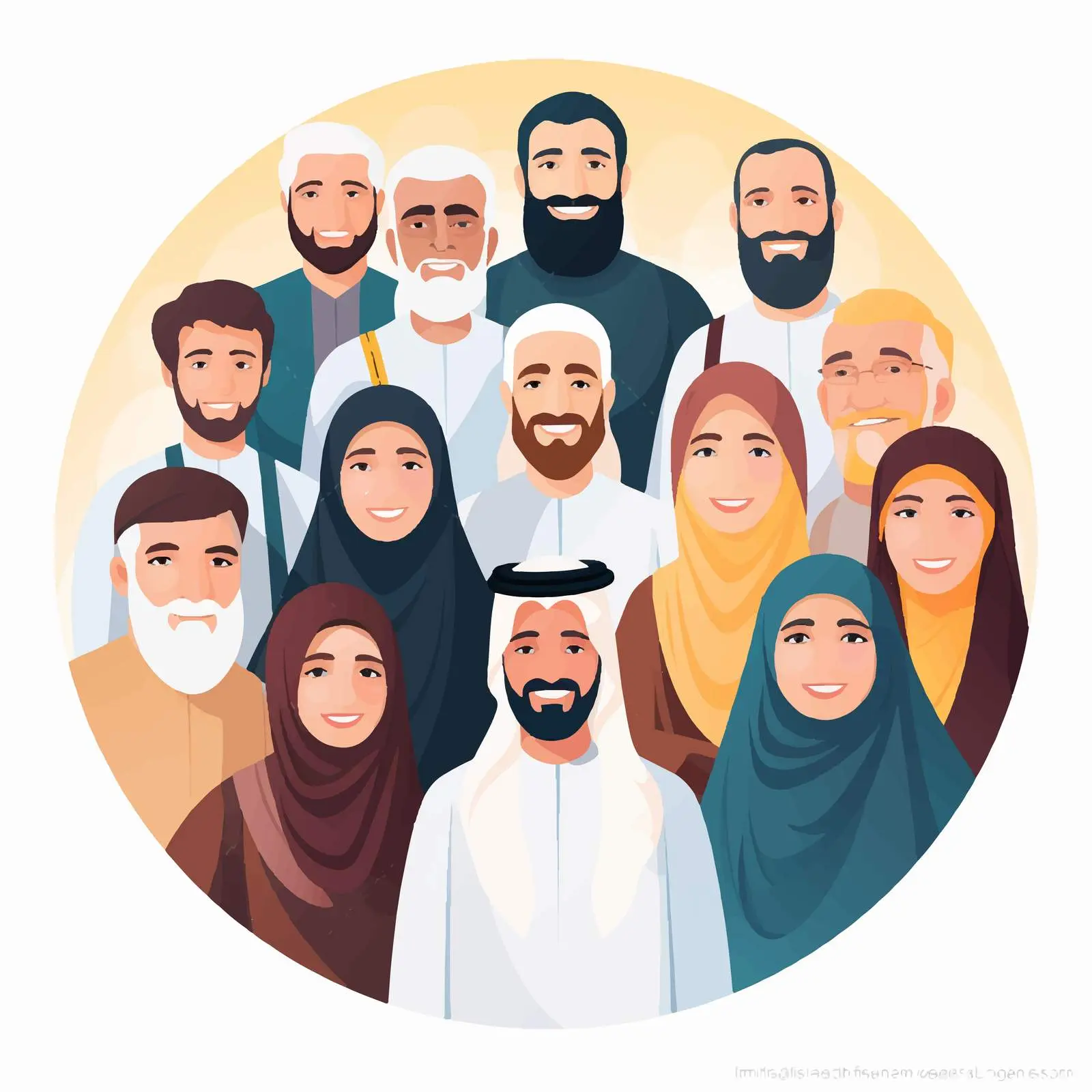 Muslim Community Around the World Vector Art – free globalization image from Dotvec