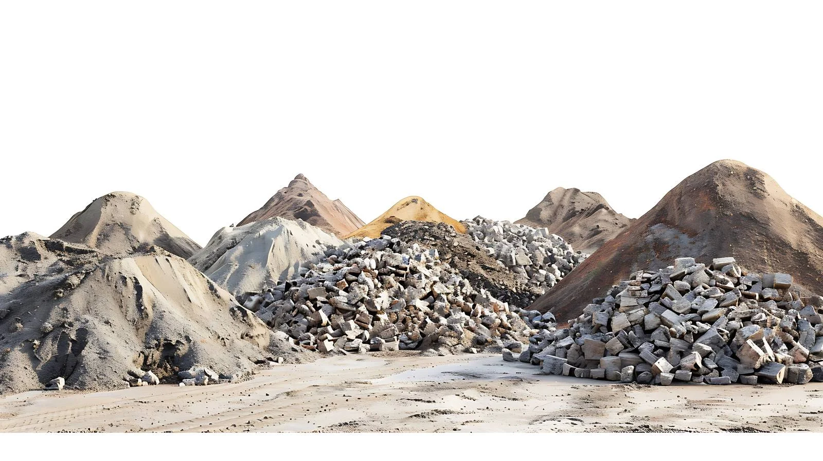 Numerous piles at construction site isolated — free download from Dotvec