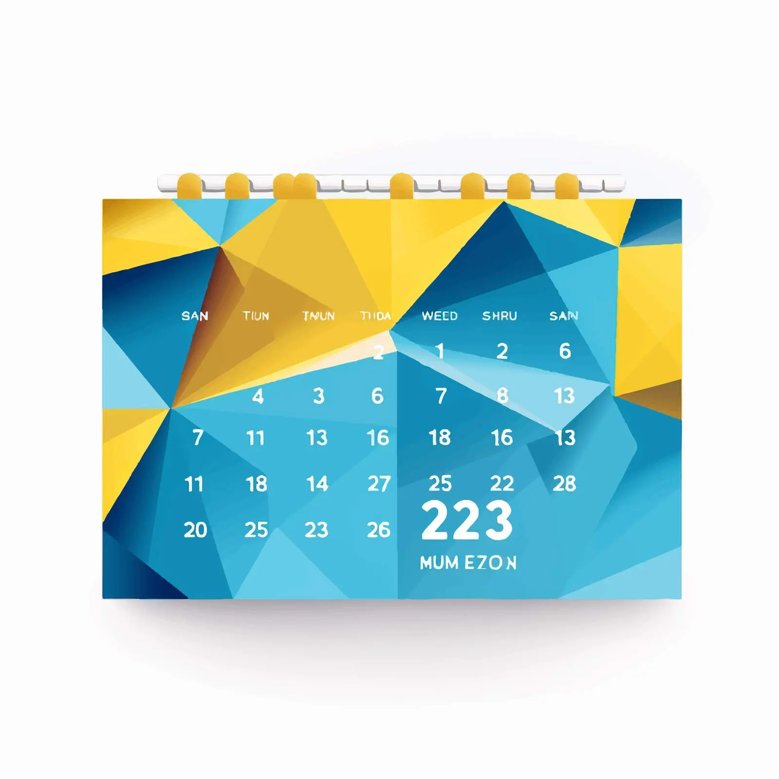 March 2023 Geometric Calendar Template for Business — free download from Dotvec