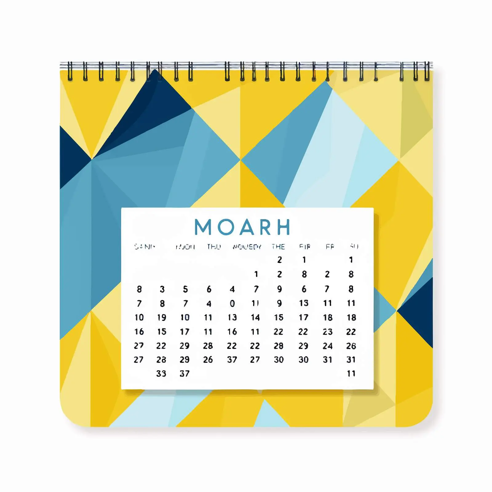 Minimalist Geometric Calendar for March 2023 – free march image from Dotvec