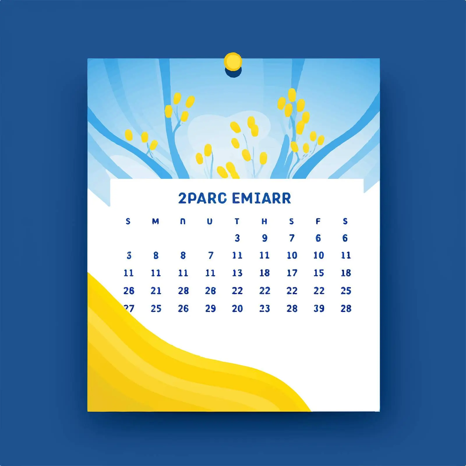 Minimalist Geometric March 2023 Calendar Design – free march image from Dotvec