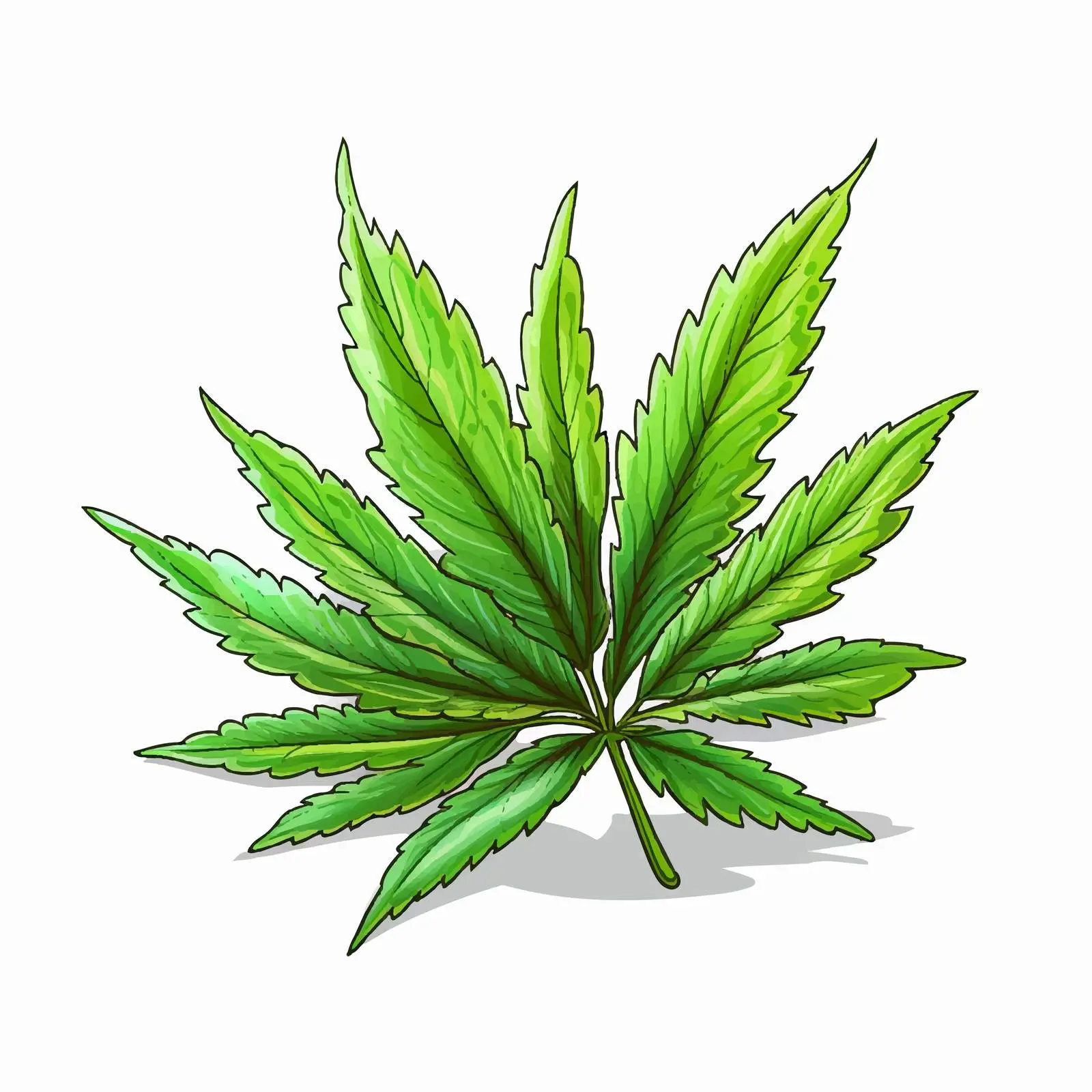 Realistic Cannabis Plant and Leaf Vector — free download from Dotvec
