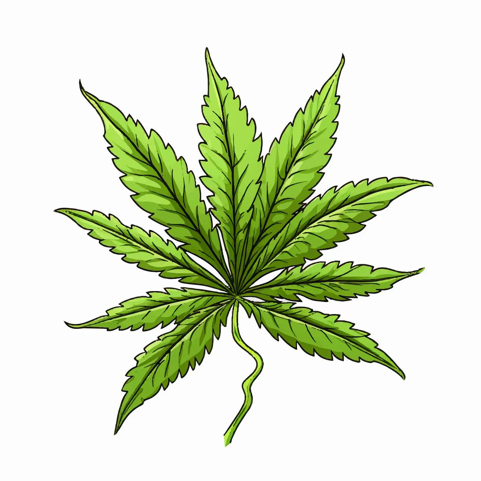 Realistic Cannabis Plant and Hemp Leaf Vector — free download from Dotvec