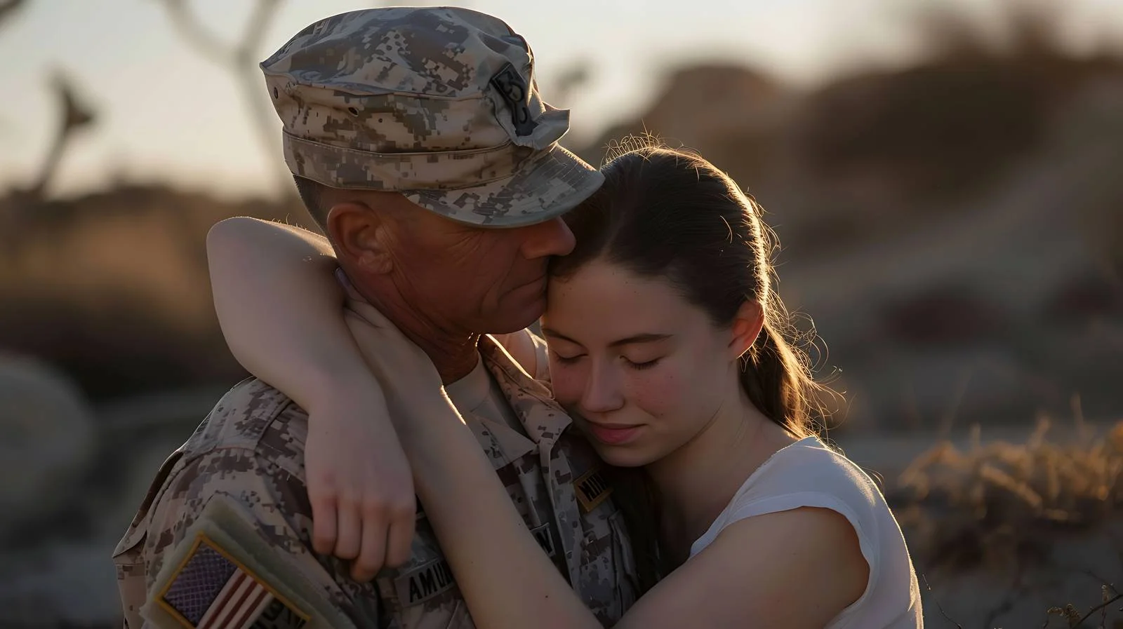 Emotional Marine Embraces Daughter at Miramar — free download from Dotvec
