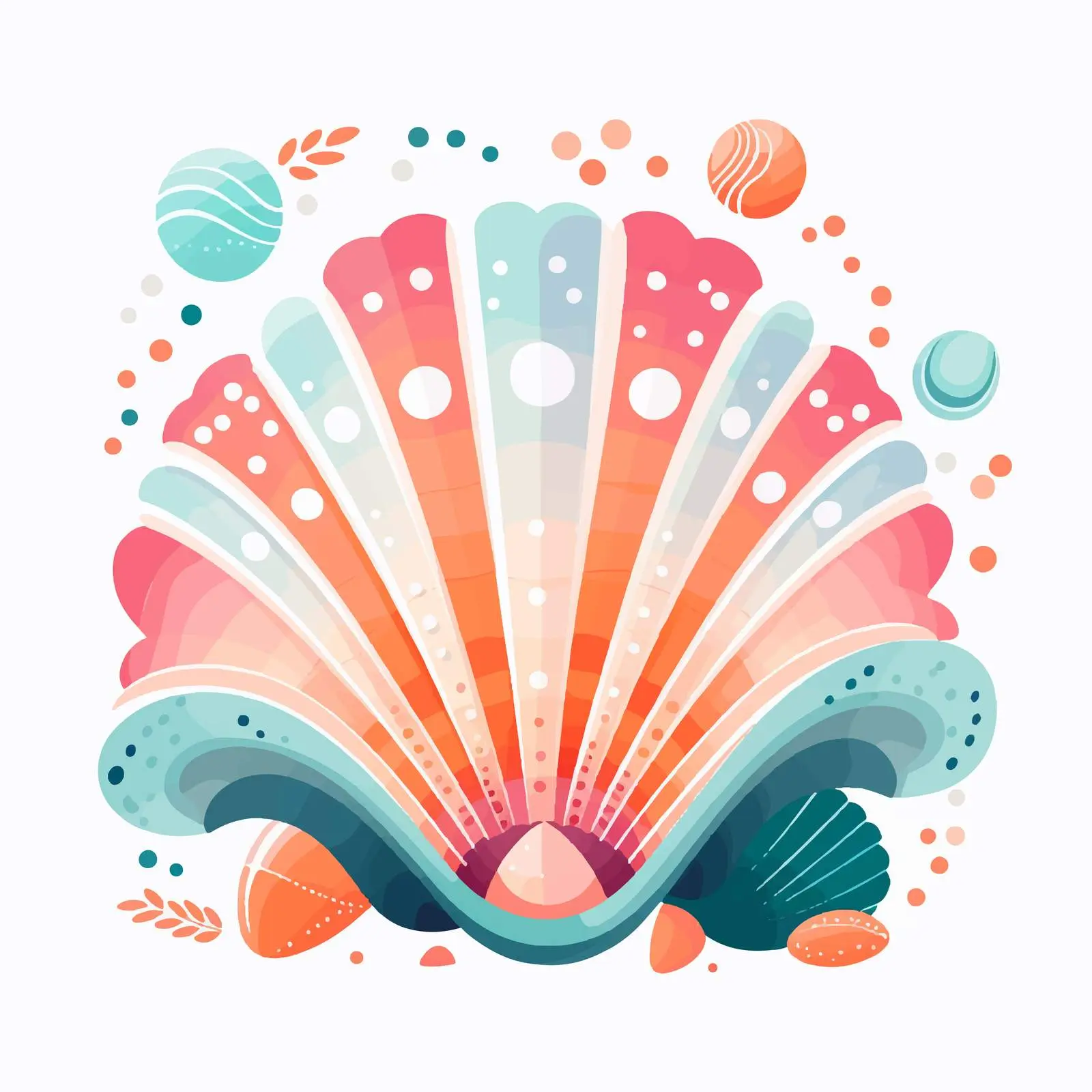 Underwater Marine Seashell Vector Design — free download from Dotvec