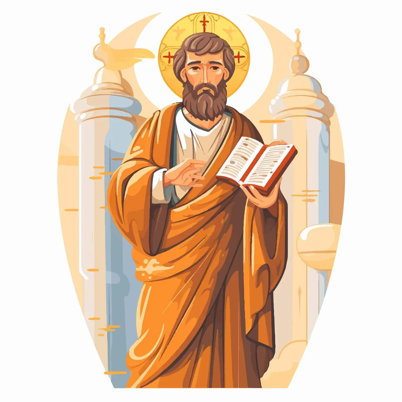 Saint Mark the Apostle Byzantine Illustration — free download from Dotvec